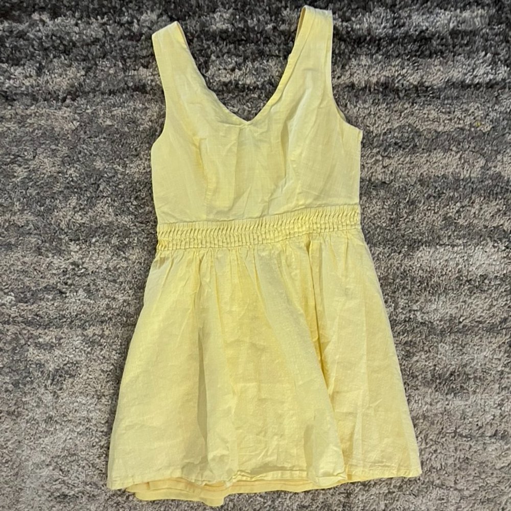 Yellow A Line Fit Flare Easter Spring Dress Medium